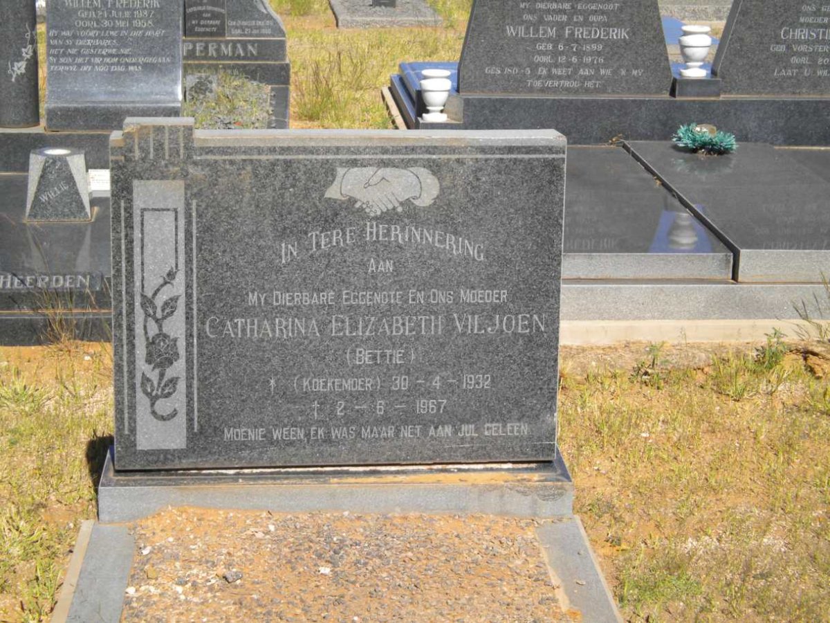 VILJOEN Catharina Elizabeth nee KOEKEMOER 1932-1967