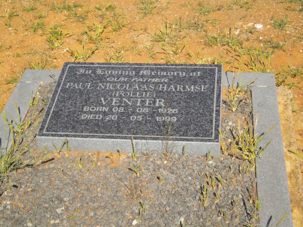 VENTER Paul Nicolaas Harmse 1926-1999