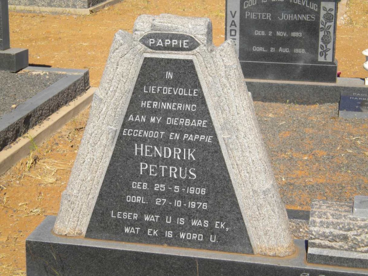 VENTER Hendrik Petrus 1906-1976