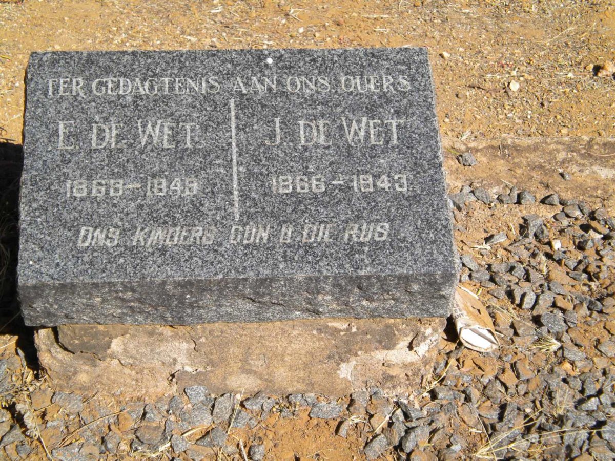WET J., de 1866-1943 &amp; E. 1868-1945