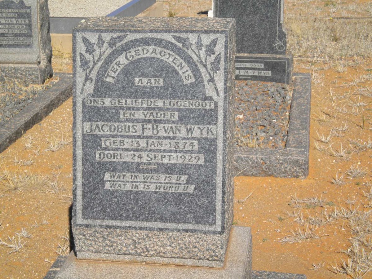 WYK Jacobus F.B., van 1874-1929