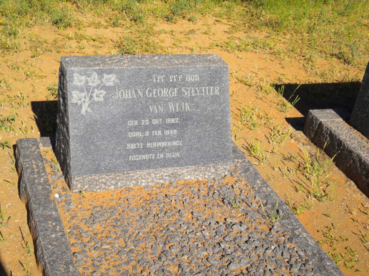 WIJK Johan George Steytler, van 1882-1948