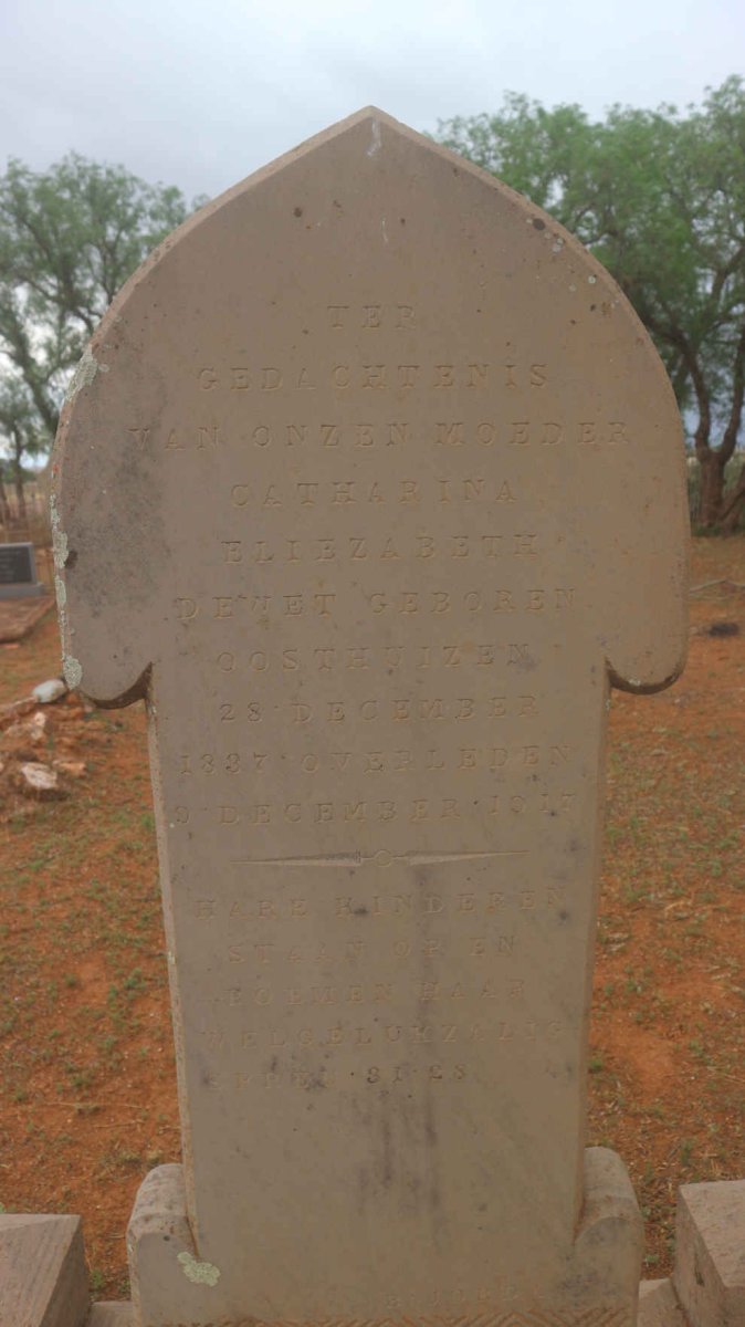 WET Catharina Eliezabeth, de nee OOSTHUIZEN 1837-1917