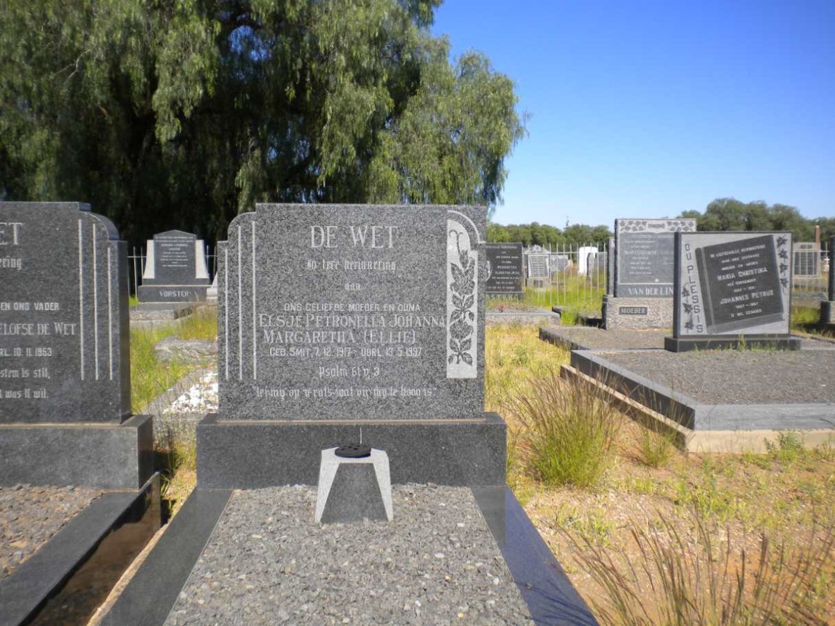 WET Elsje Petronella Johanna Margaretha, de nee SMIT 1917-1997