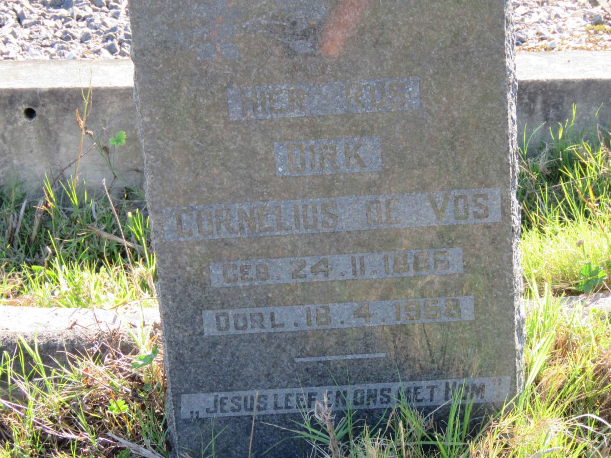 VOS Dirk Cornelius, de 1886-1958