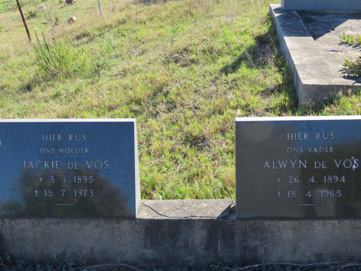VOS Alwyn, de 1894-1965 &amp; Jackie 1895-1973