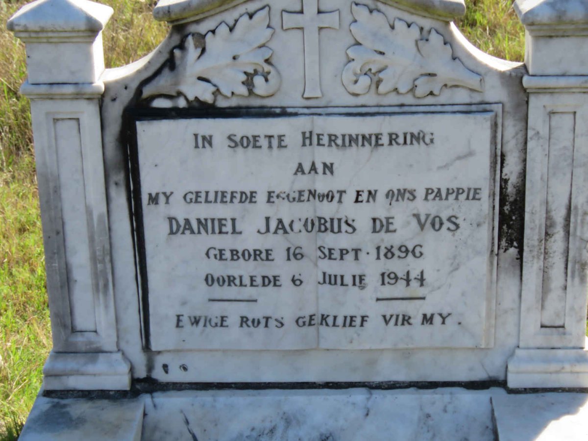 VOS Daniel Jacobus, de 1896-1944