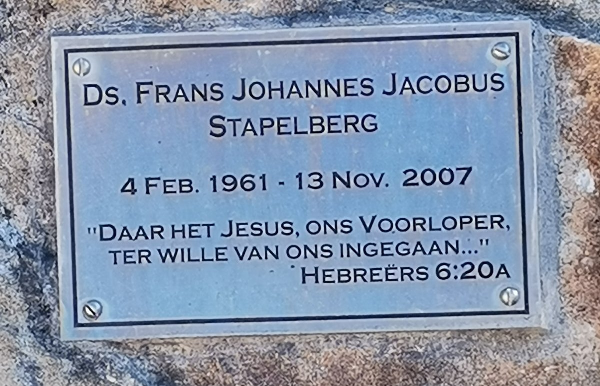 STAPELBERG Frans Johannes Jacobus 1961-2007