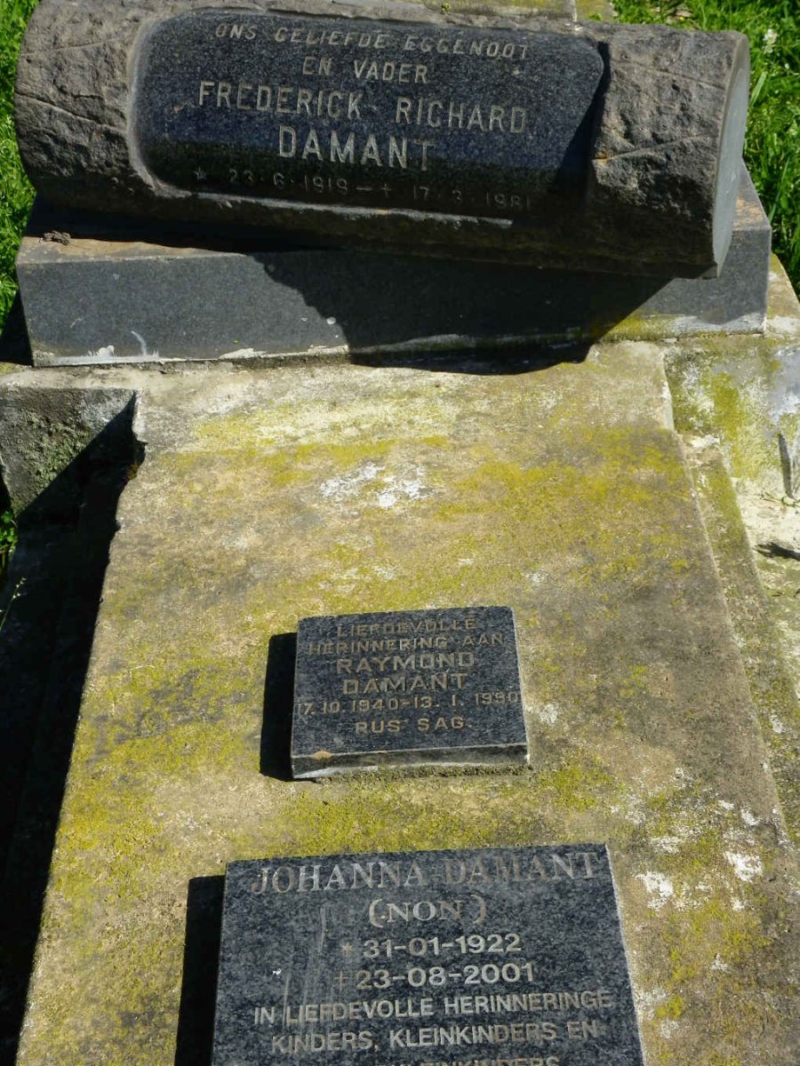 DAMANT Frederick Richard 1919-1981 :: DAMANT Johanna 1922-2001 :: DAMANT Raymond 1940-1990