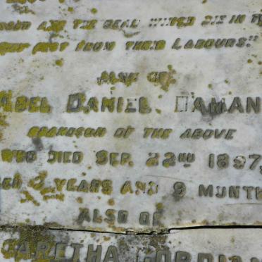 DAMANT F.K. -1901 &amp; Margaretha Gordianna Cornelia MACKRILL 1829-1910 :: DAMANT Abel Daniel -1897