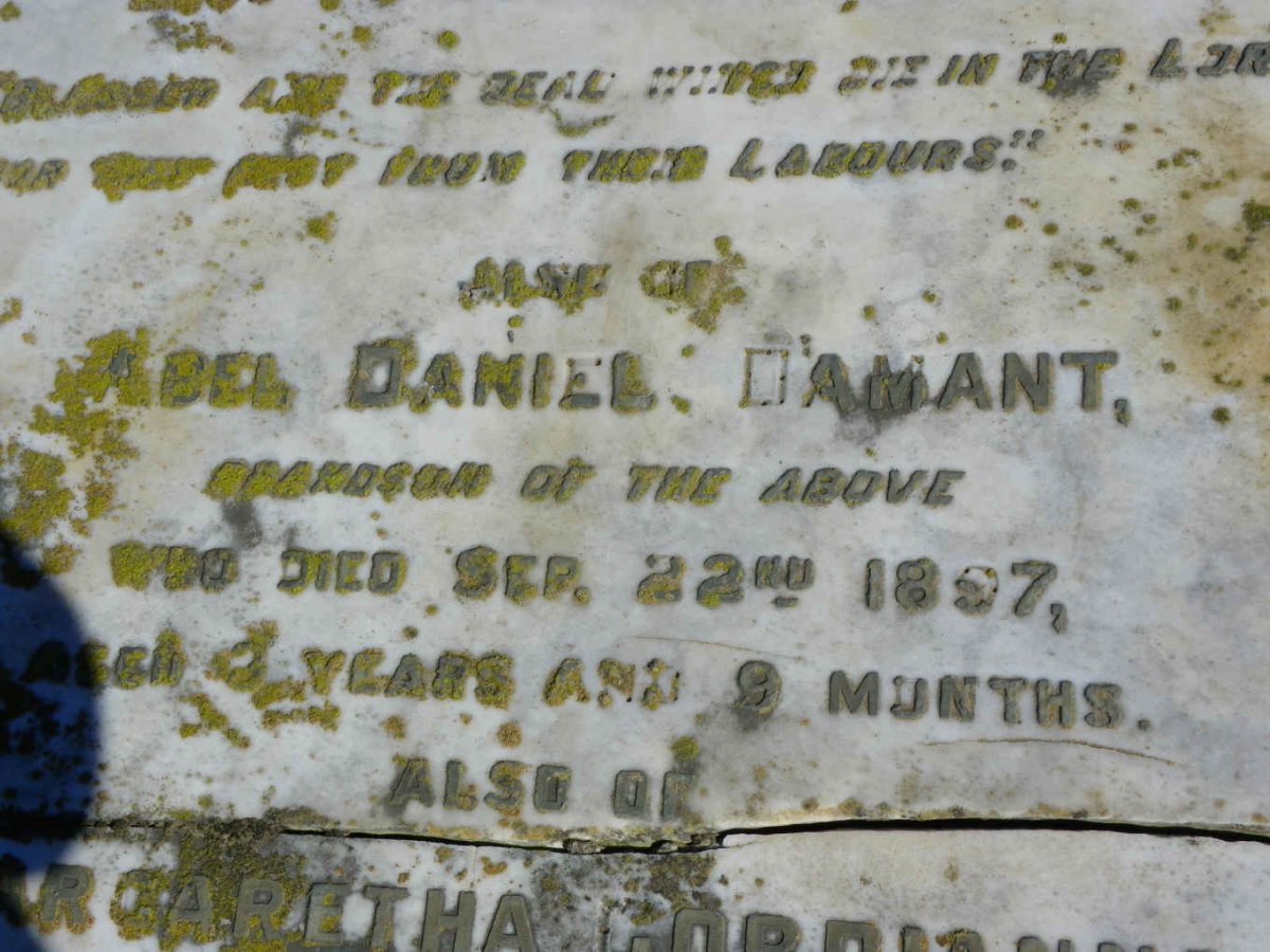 DAMANT F.K. -1901 &amp; Margaretha Gordianna Cornelia MACKRILL 1829-1910 :: DAMANT Abel Daniel -1897