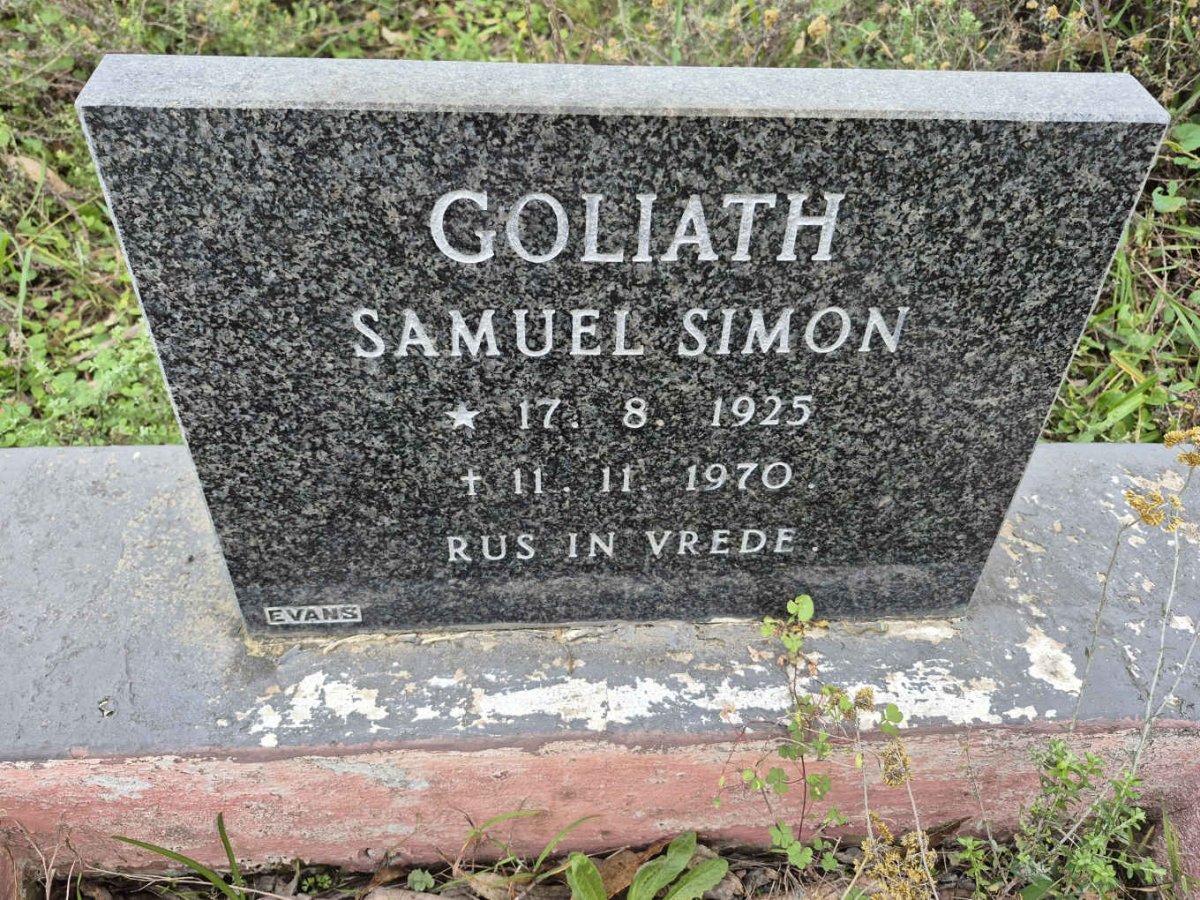 GOLIATH Samuel Simon 1925-1970