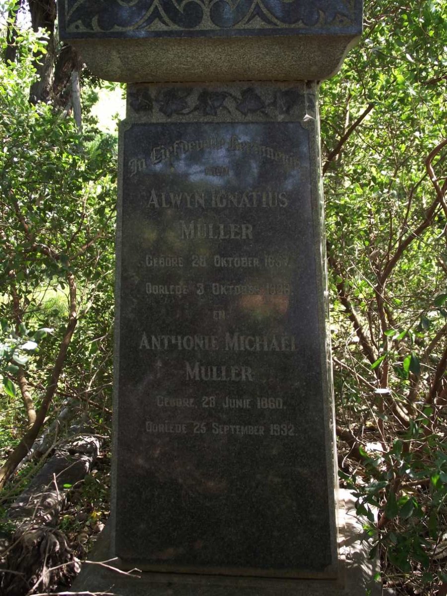 MULLER Alwyn Ignatius 1857-1935 :: MULLER Anthonie Michael 1860-1932