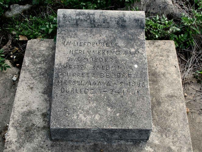 PREEZ Hester Salomina, du nee HERSELMAN 1896-1961