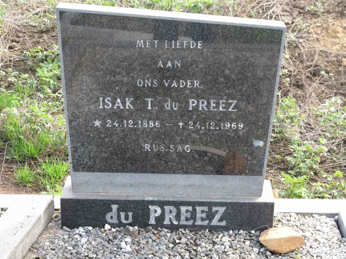 PREEZ Isak T., du 1886-1969