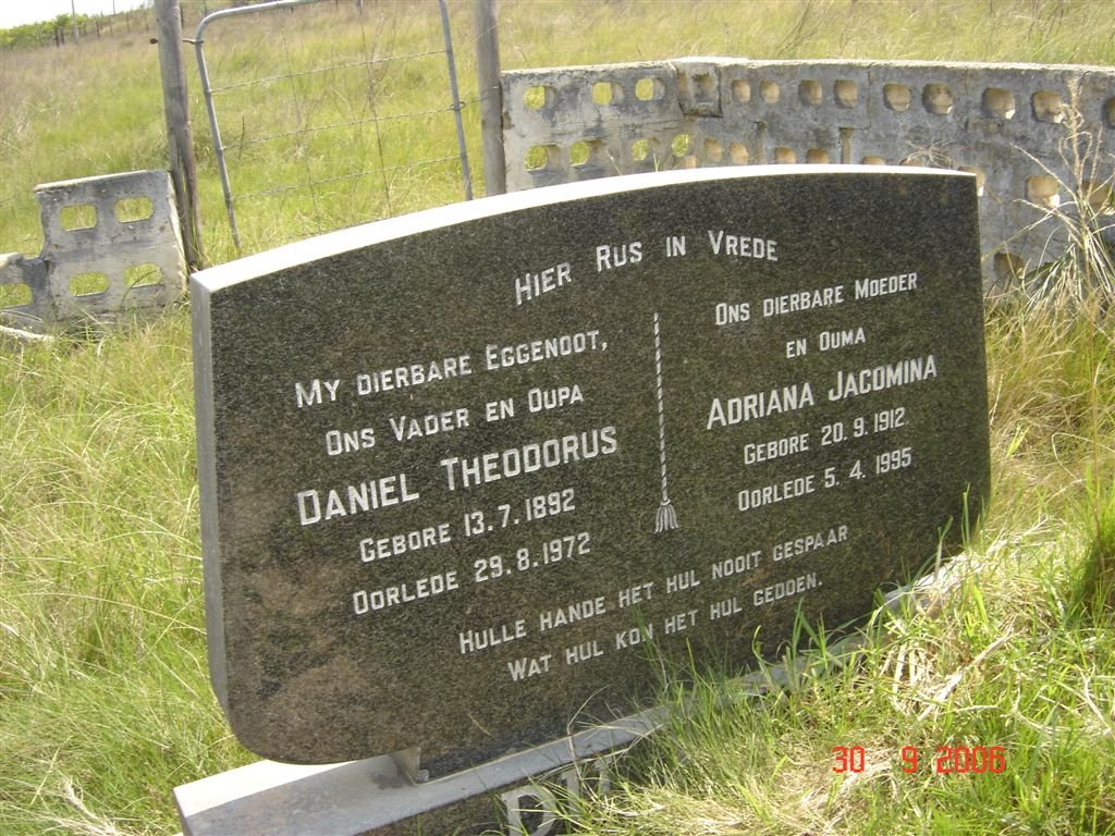 PREEZ Daniel Theodorus, du 1892-1972 &amp; Adriana Jacomina 1912-1995