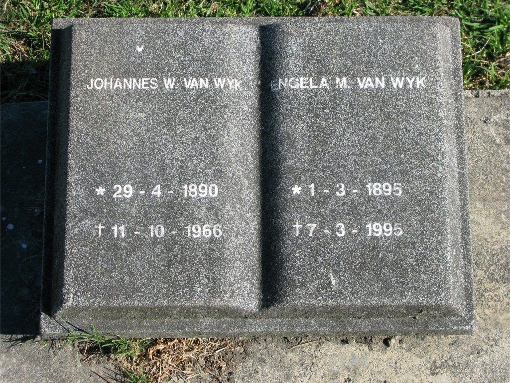 WYK Johannes W., van 1890-1966 &amp; Engela M. 1895-1995