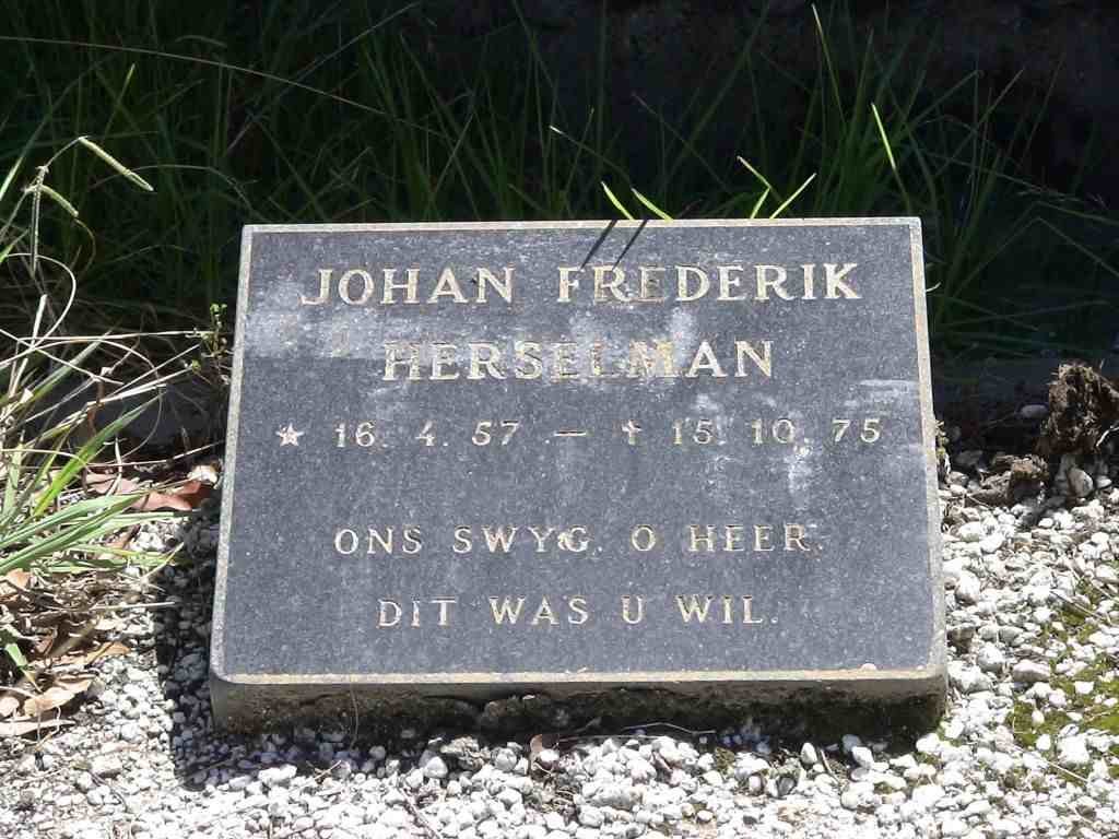 HERSELMAN Johan Frederik 1957-1975