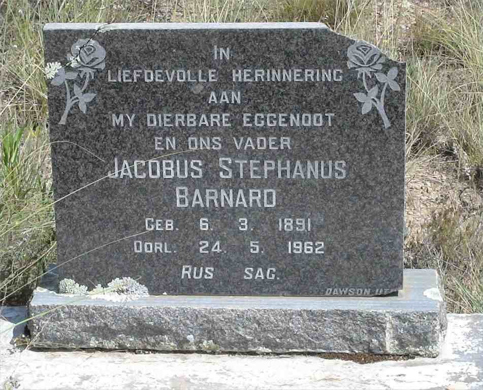 BARNARD Jacobus Stephanus 1891-1962
