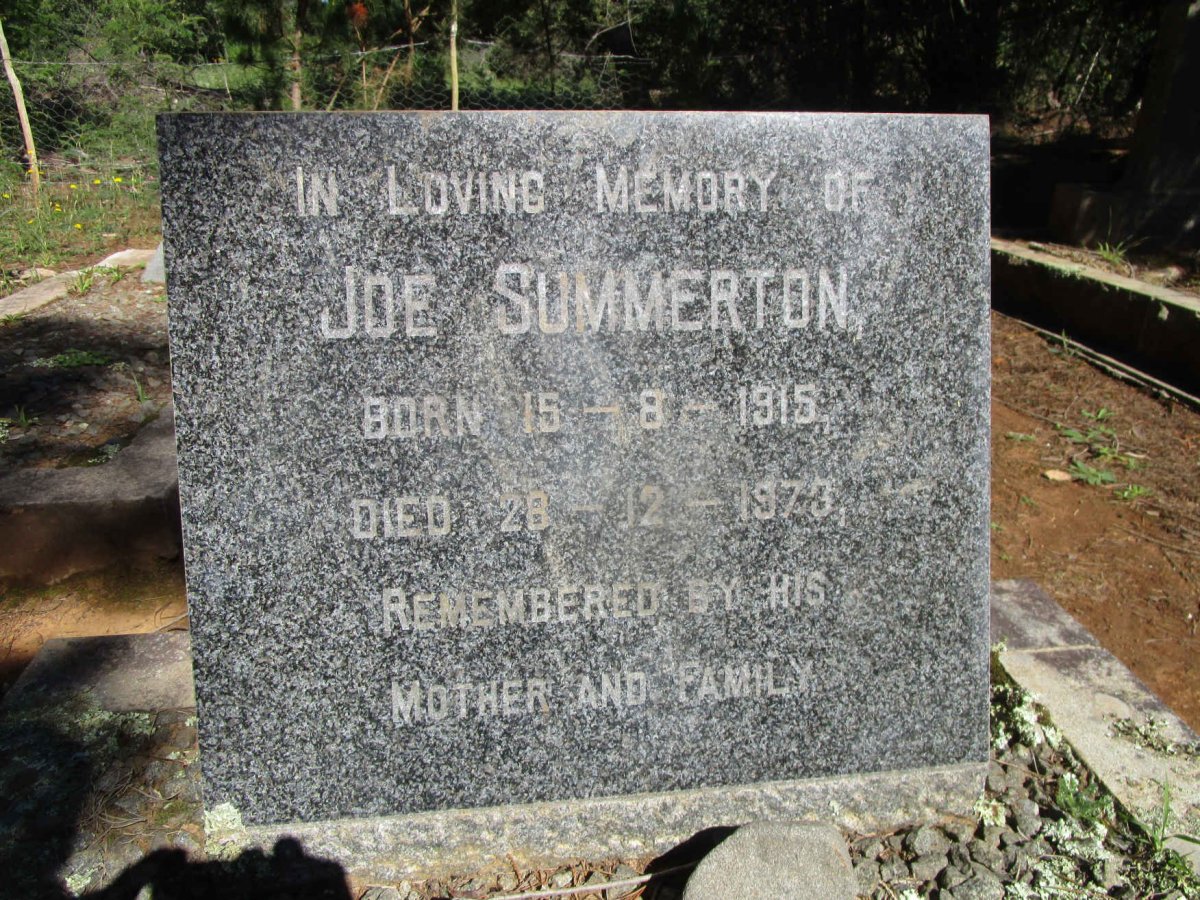SUMMERTON Joe 1915-1973