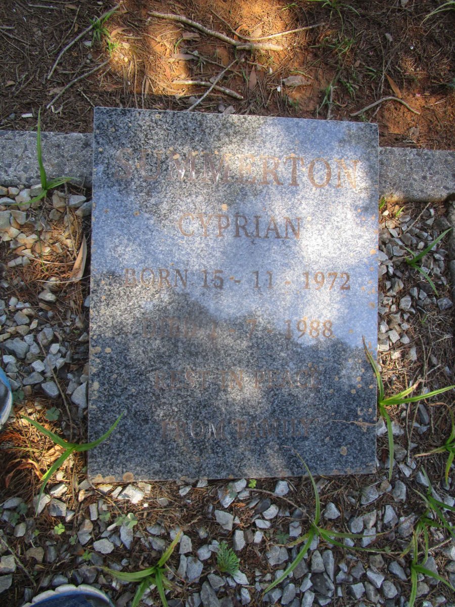 SUMMERTON Cyprian 1972-1988