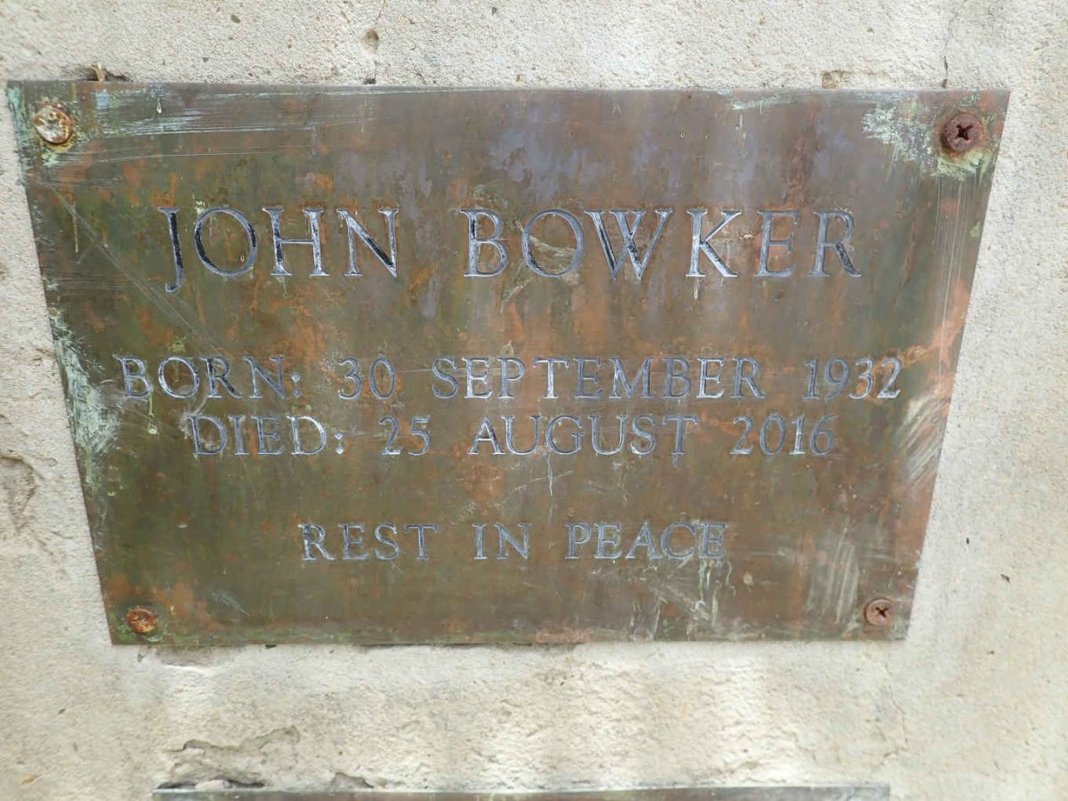 BOWKER John 1932-2016