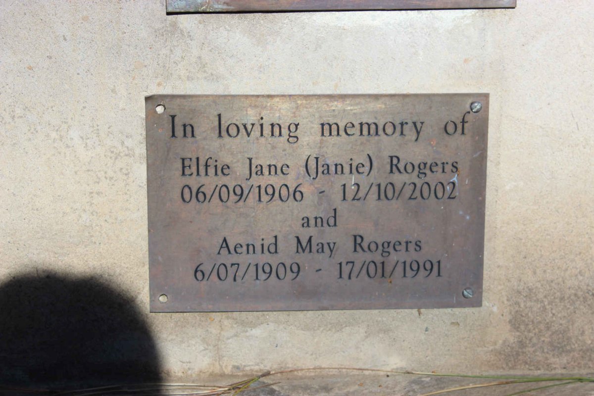 ROGERS Elfie Jane 1906-2002 :: ROGERS Aenid May 1909-1991