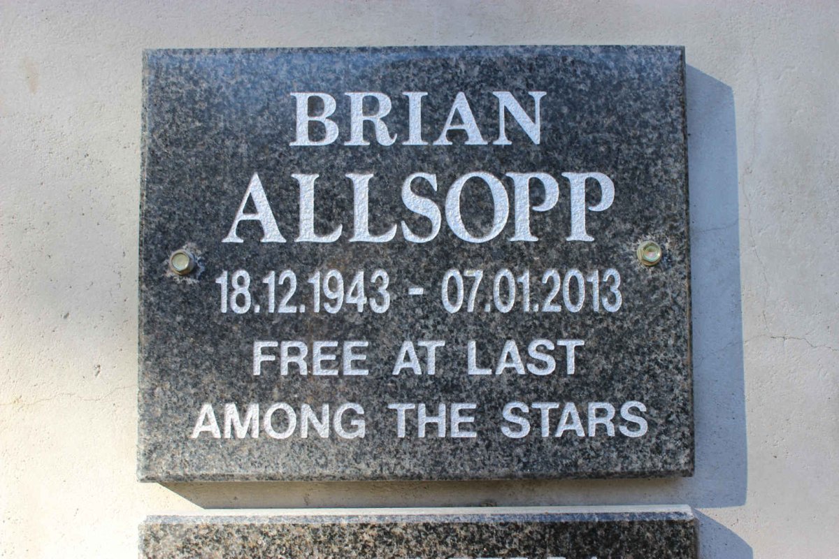 ALLSOPP Brian 1943-2013
