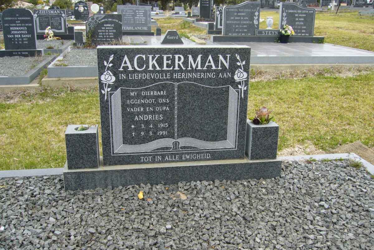 ACKERMAN Andries 1915-1991