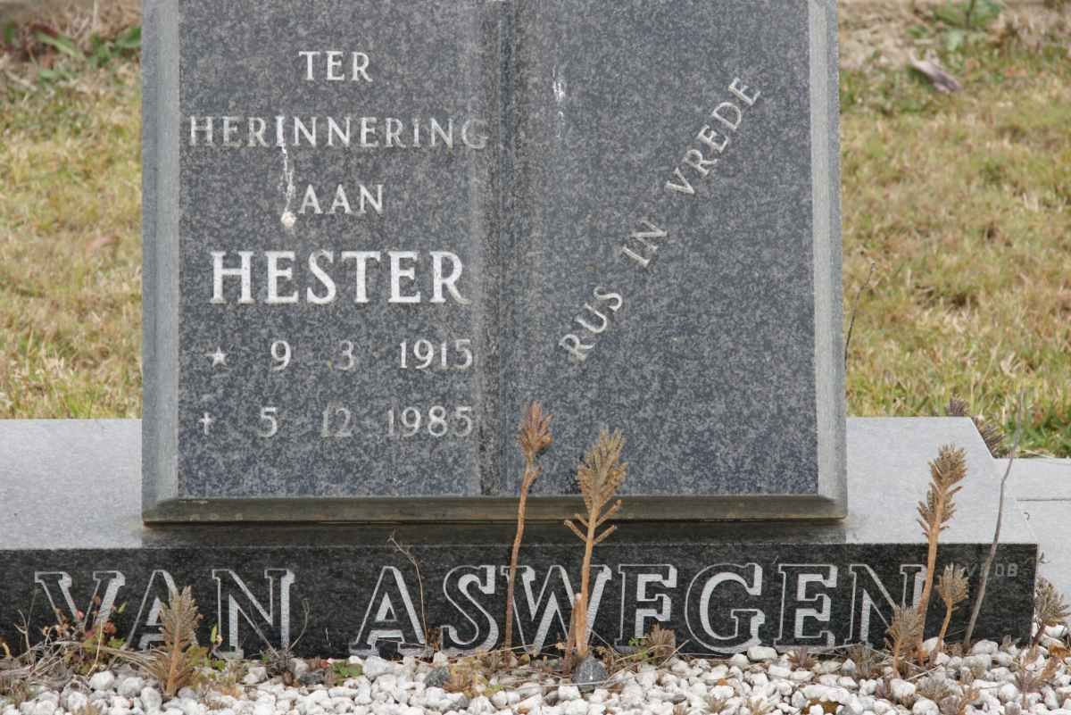 ASWEGEN Hester, van 1915-1985