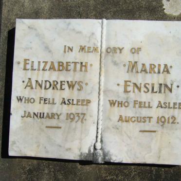 ANDREWS Elizabeth -1937 :: ENSLIN Maria -1912