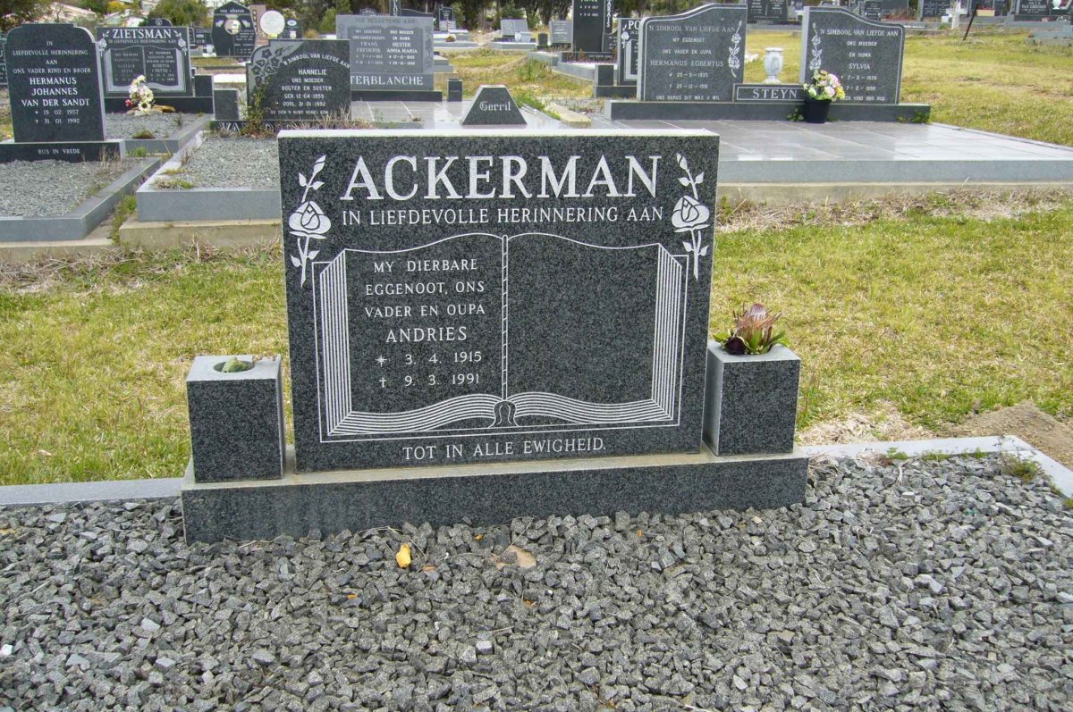 ACKERMAN Andries 1915-1991
