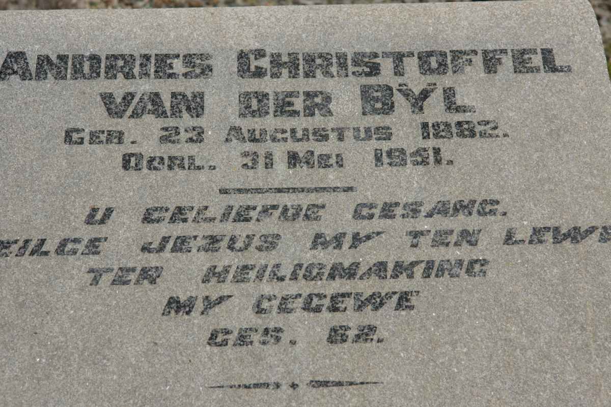 BYL Andries Chrsitoffel, van der 1882-1951