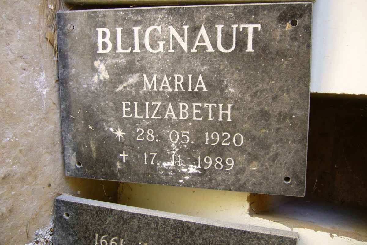 BLIGNAUT Marie Elizabeth 1920-1989 (Muur)