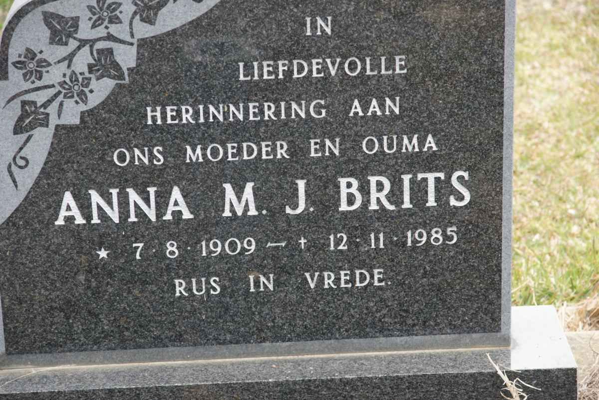 BRITS Anna M.J. 1909-1985