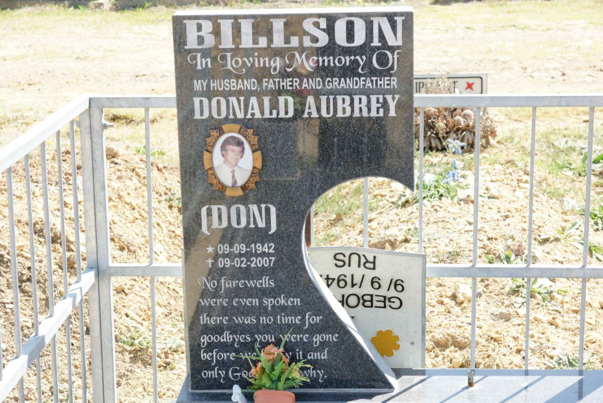 BILLSON Donald Aubrey 1942-2007