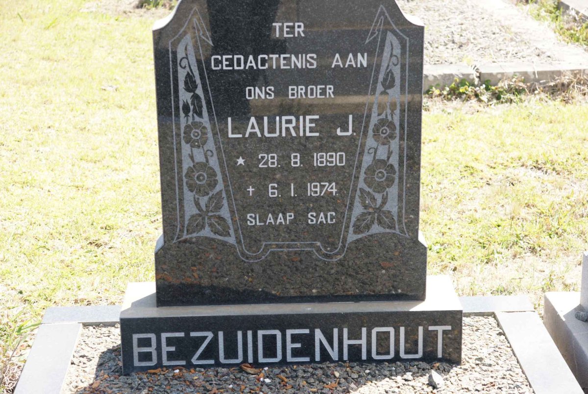 BEZUIDENHOUT Laurie J. 1890-1974