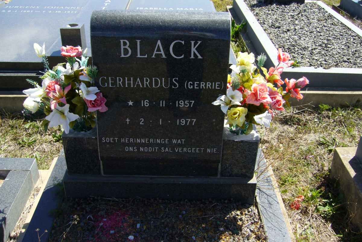 BLACK Gerhardus 1957-1977
