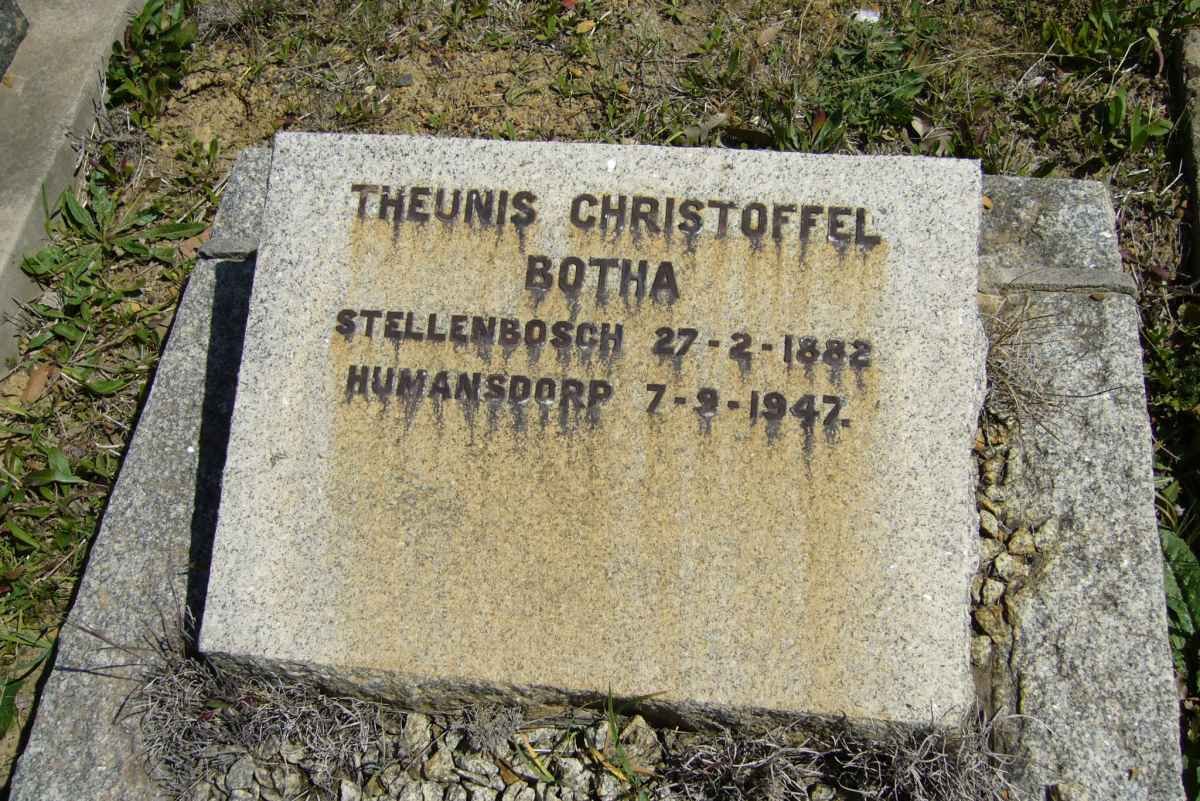 BOTHA Theunis Christoffel 1882-1947