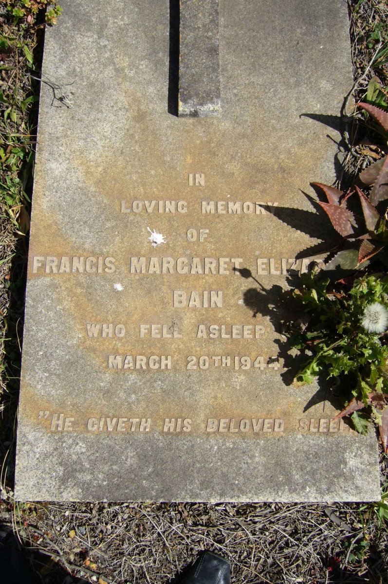 BAIN Francis Margaret Elizabeth -1944