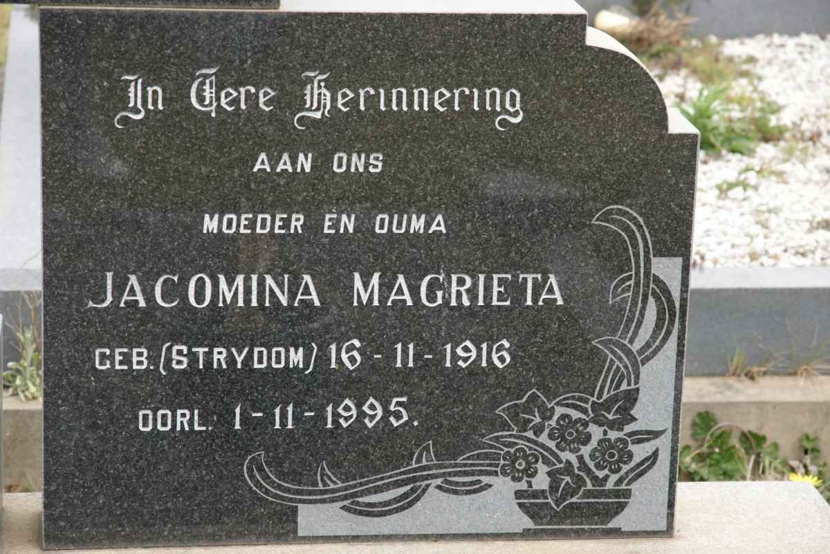 BEKKER Jacomina Magrieta nee STRYDOM 1916-1995