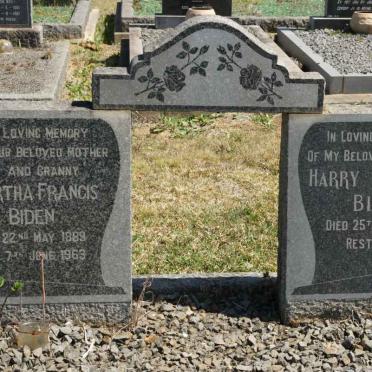 BIDEN Harry Arthur -1953 &amp; Martha Francis 1889-1963