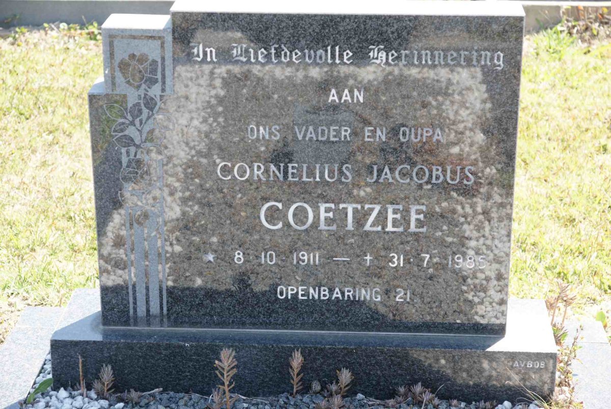 COETZEE Cornelius Jacobus 1911-1985