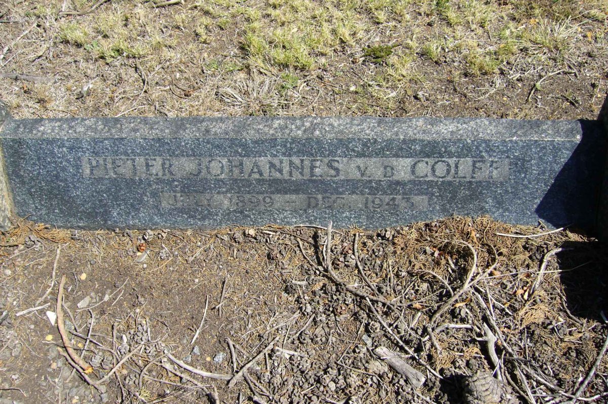 COLFF Pieter Johannes, v.d. 1899-1943