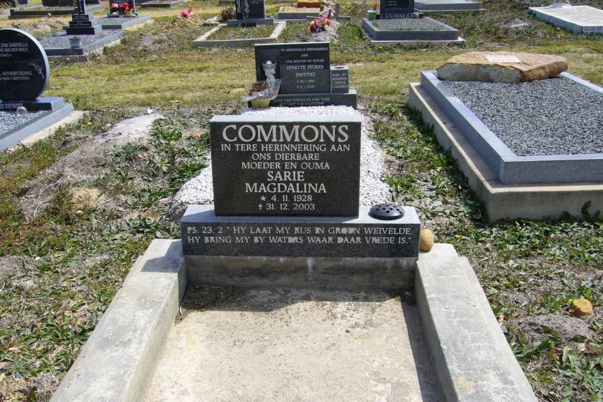 COMMONS Sarie Magdalena 1928-2003