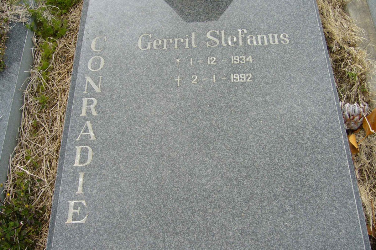 CONRADIE Gerrit Stefanus 1934-1992