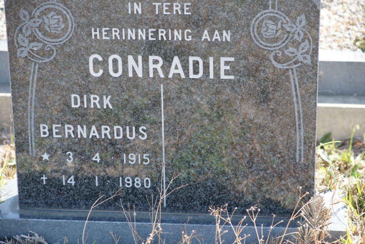 CONRADIE Dirk Bernardus 1915-1980