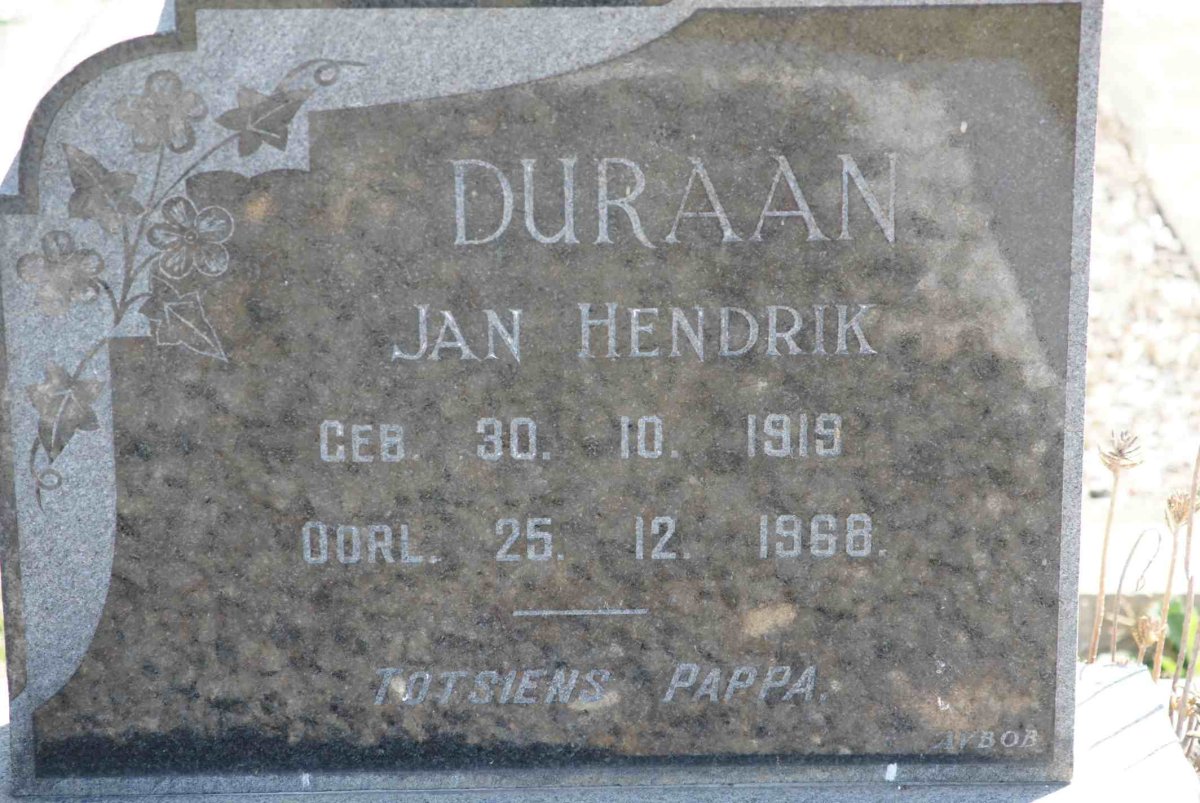 DURAAN Jan Hendrik 1919-1969