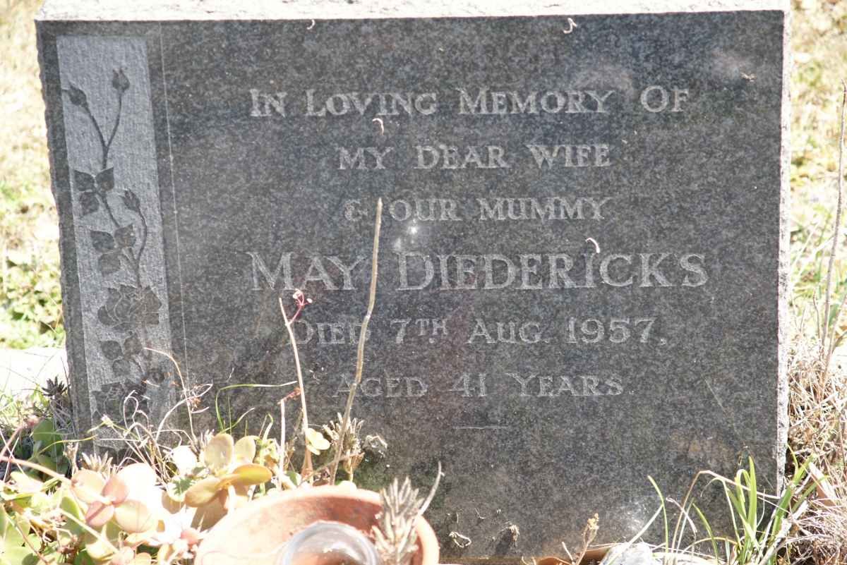 DIEDERICKS May -1957