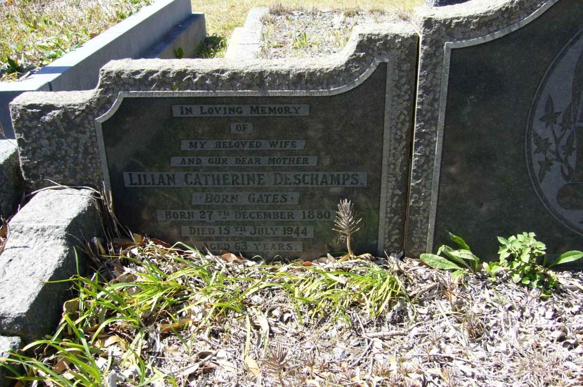 DESCHAMPS Lilian Catherine nee GATES 1880-1944